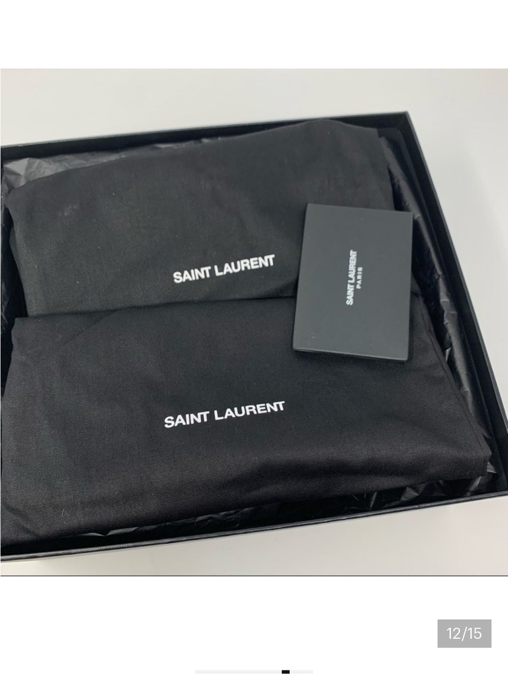 Saint Laurent Black Patent Opyum Logo-Heel Ankle-Strap Pump - Picture 11 of 15